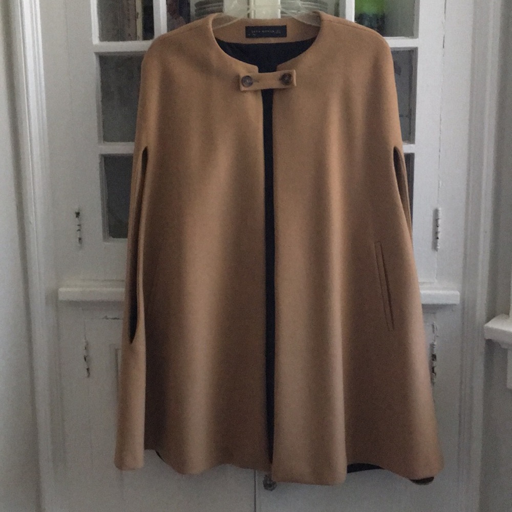 Zara camel cape